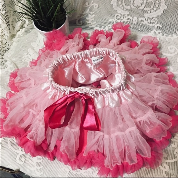 Gorgeous pink girls frilly elastic waist tutu - Picture 7 of 8